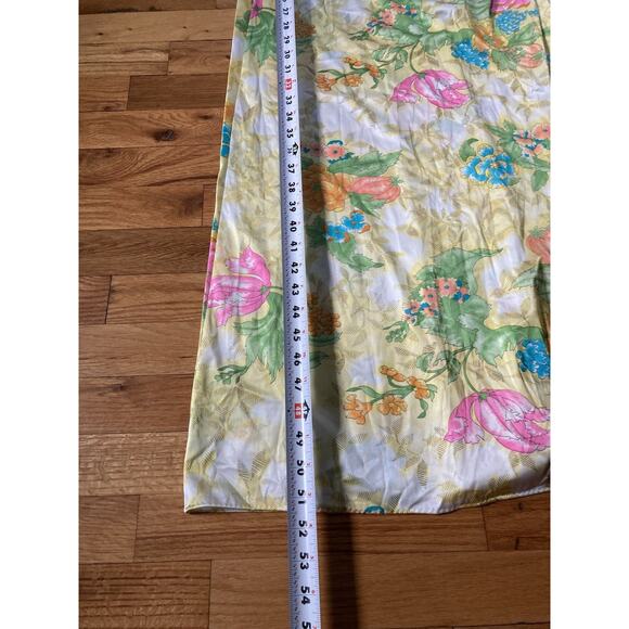VTG Vanity Fair Floral Peignoir Robe Nightgown Negligee Set Small Made In USA - Picture 12 of 12